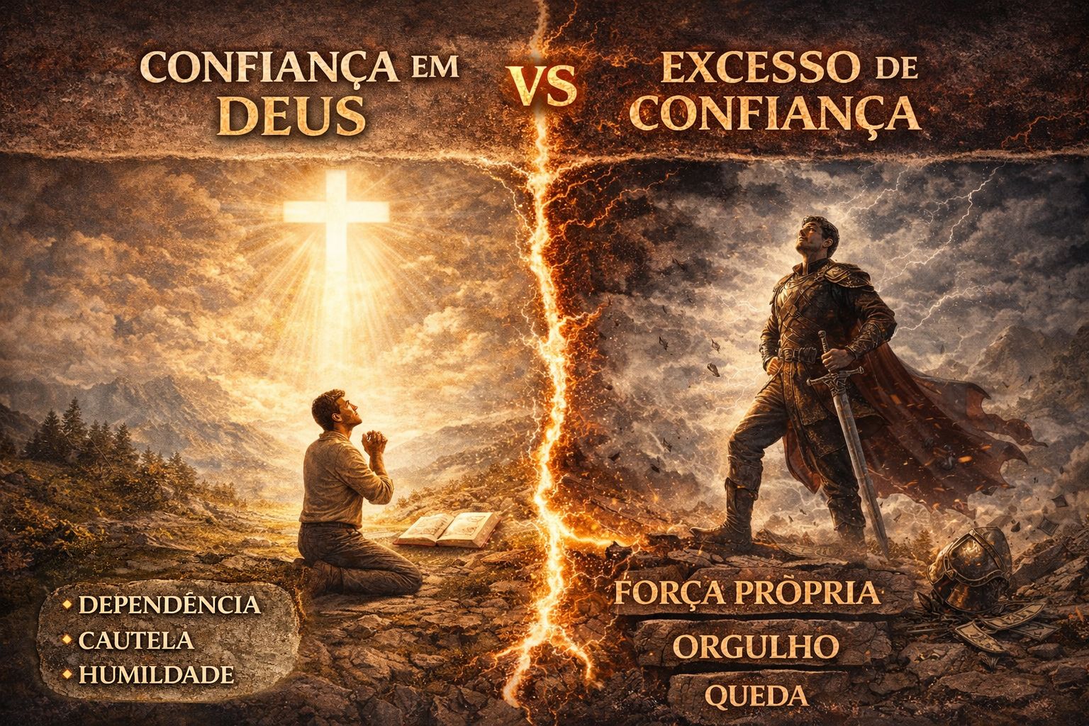 confiança em Deus x  Excesso de confiança 