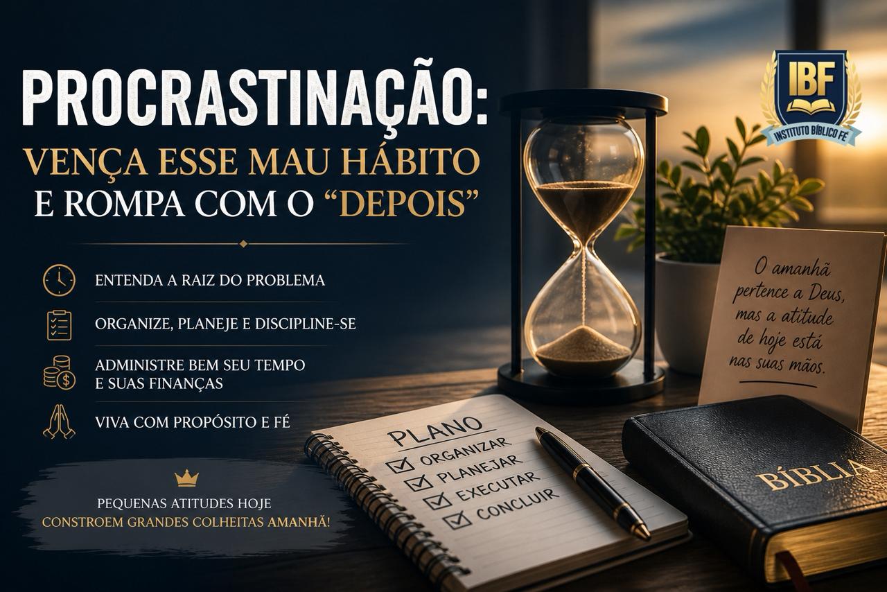 PROCRASTINAÇÃO: VENÇA ESSE MAL HÁBITO E ROMPA COM O “DEPOIS”