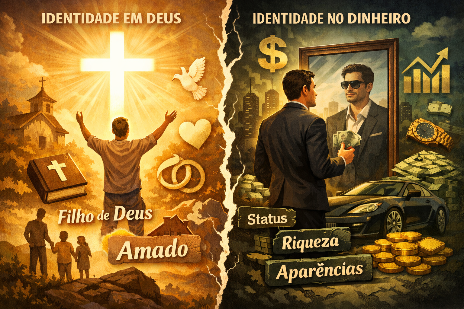 IDENTIDADE EM DEUS X IDENTIDADE NO DINHEIRO