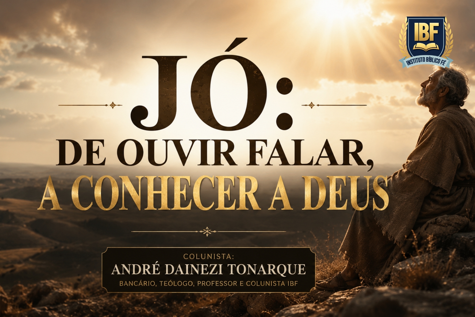 JÓ:DE OUVIR FALAR ,A CONHECER A DEUS 
