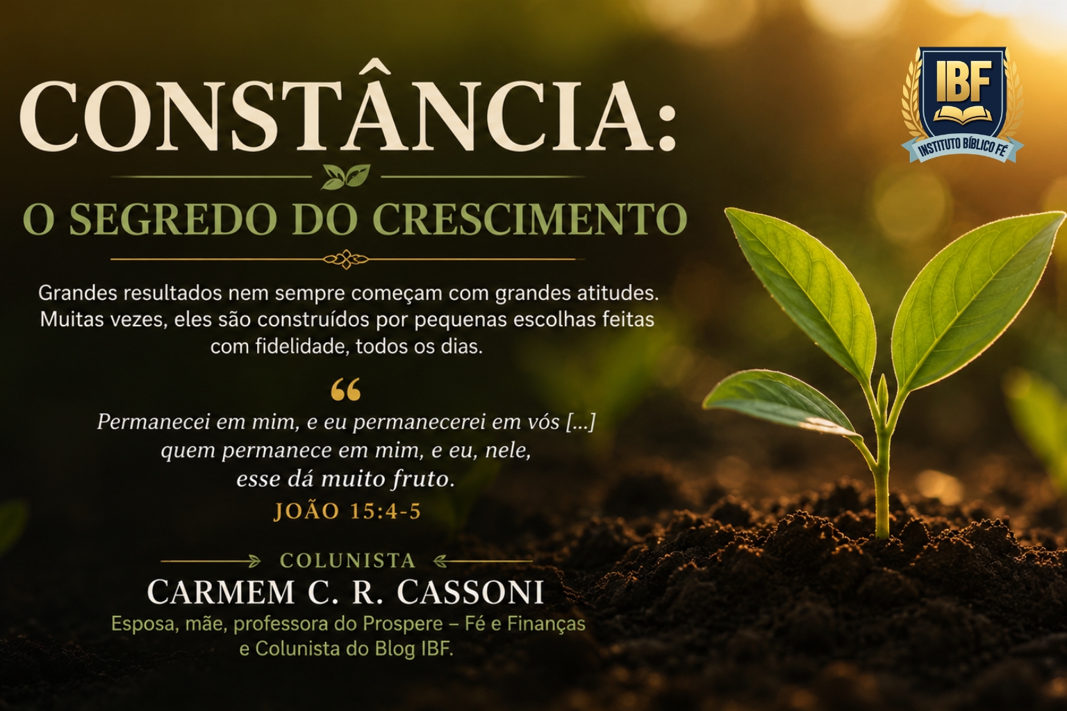 Constância: O Segredo do Crescimento 
