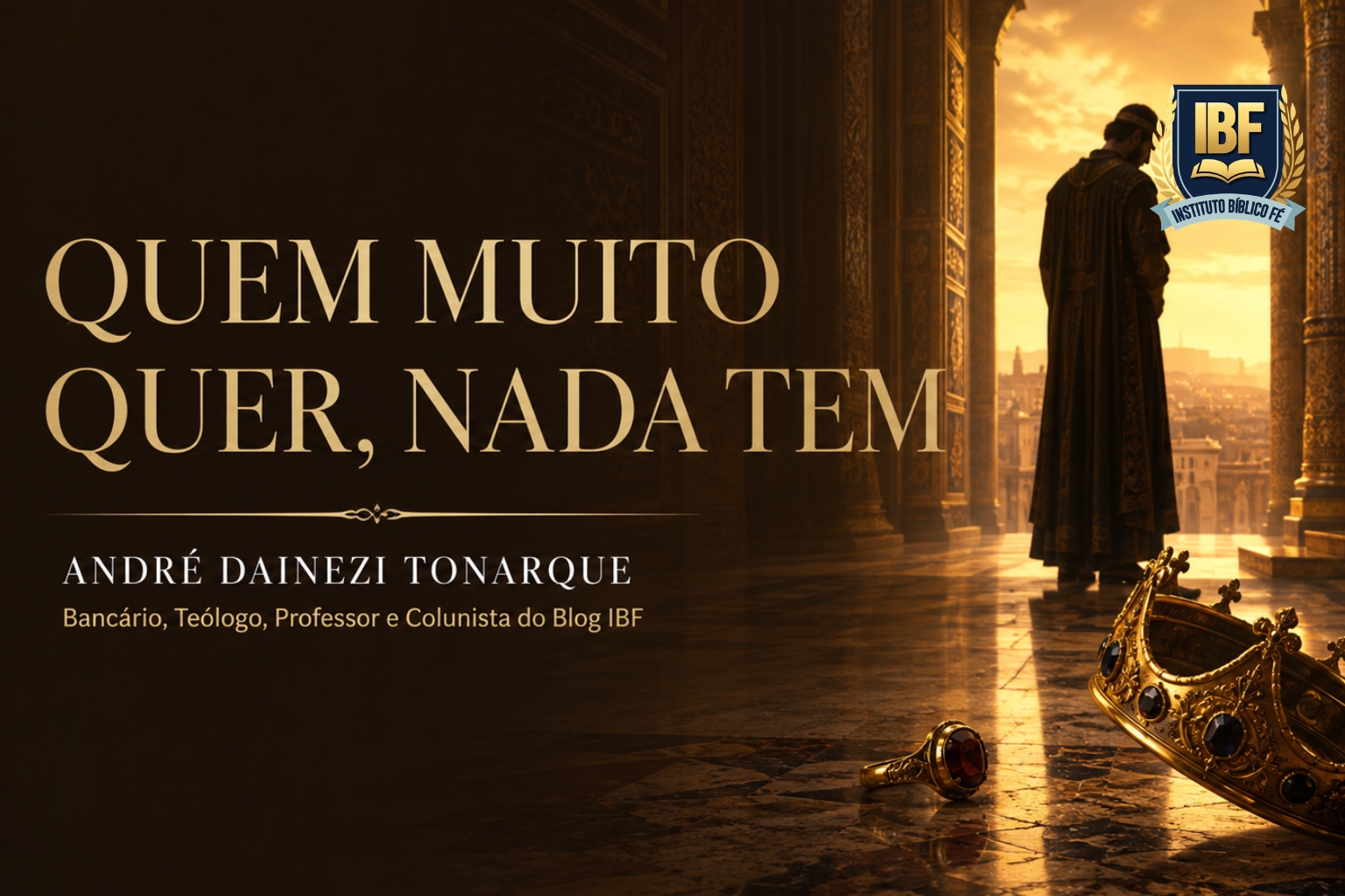 QUEM MUITO QUER,NADA TEM 