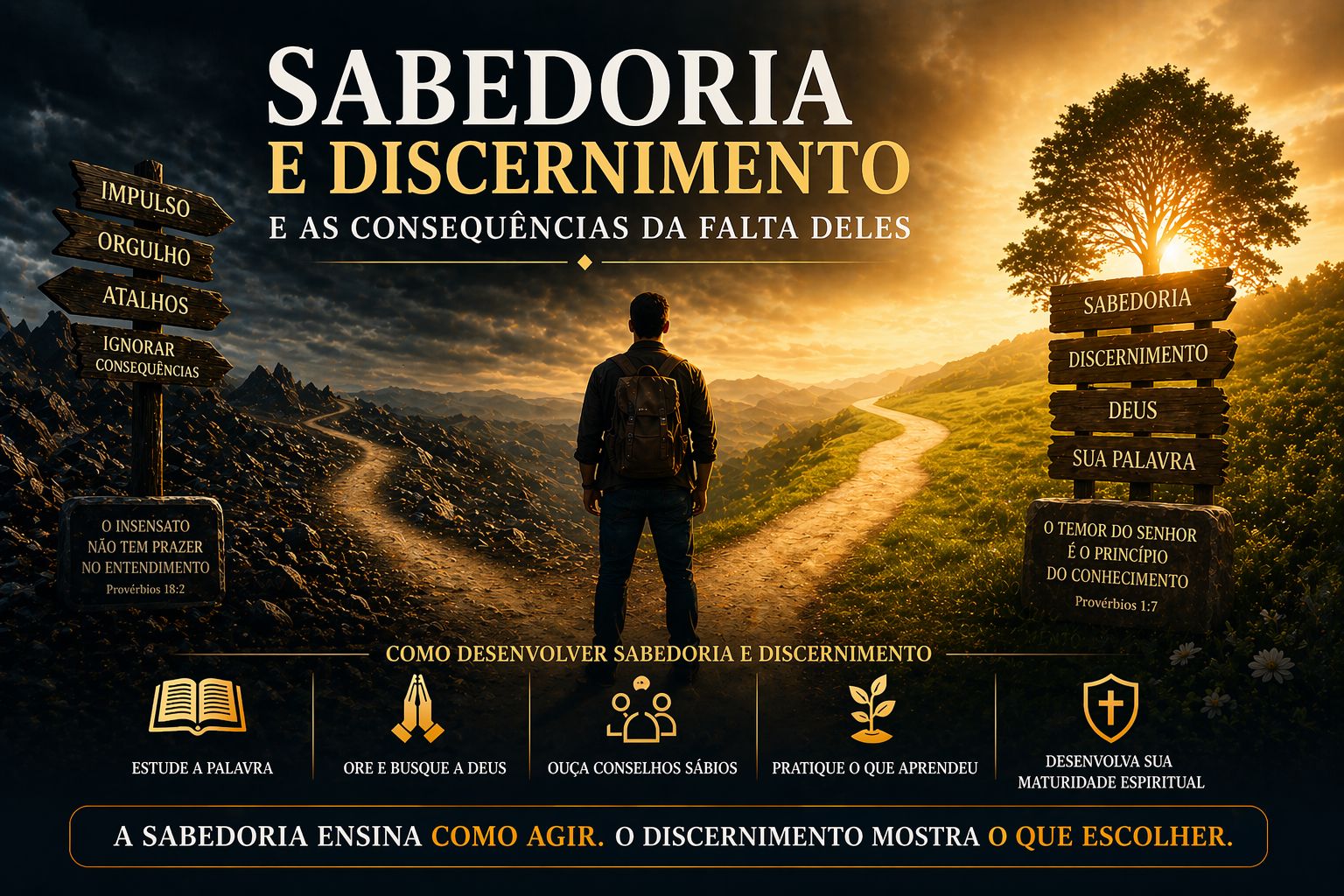 SABEDORIA E DISCERNIMENTO E AS CONSEQUÊNCIAS DA FALTA DELES